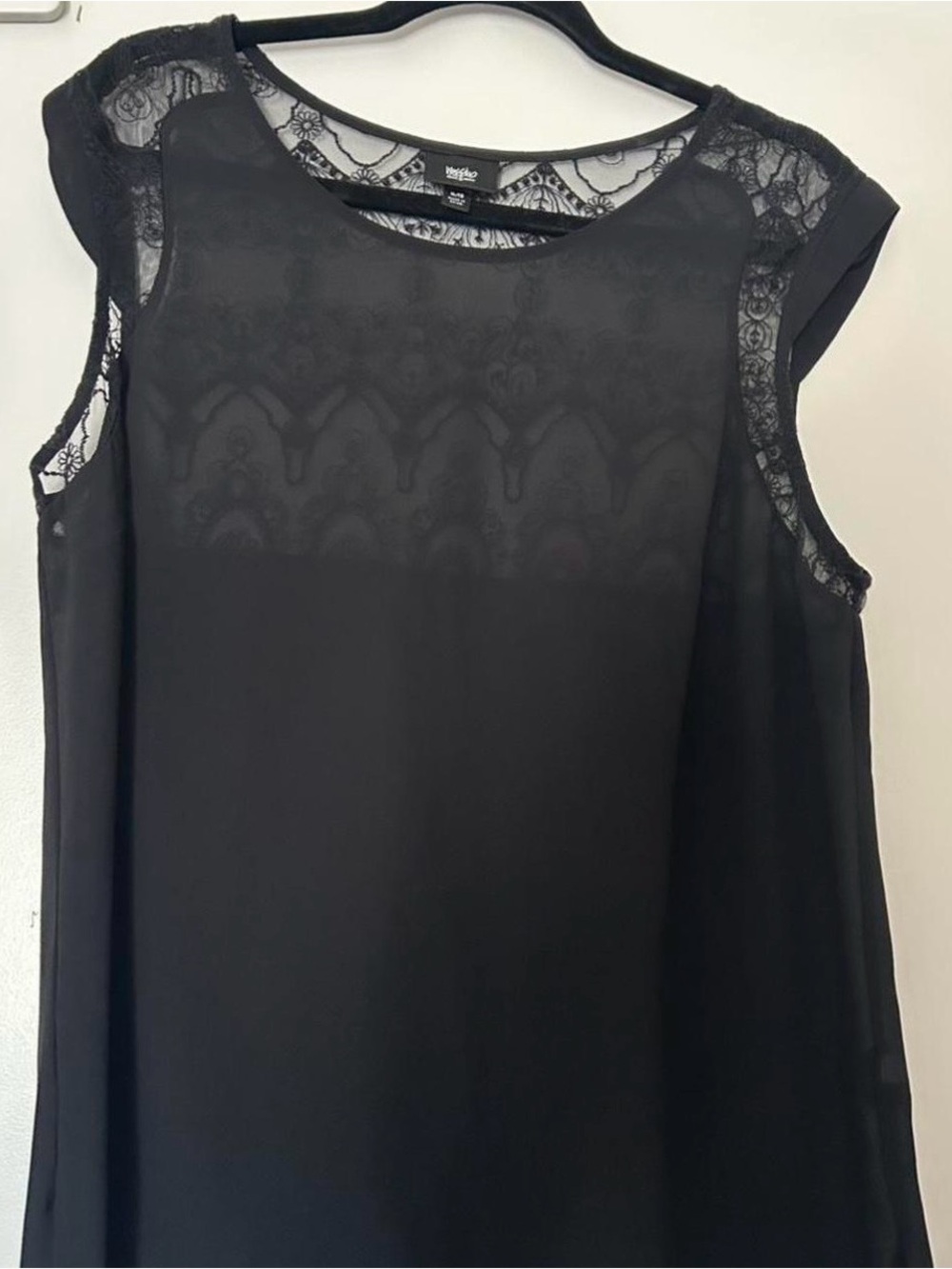 Mossimo Supply Co. Black Lace Yoke Sleeveless Camisole